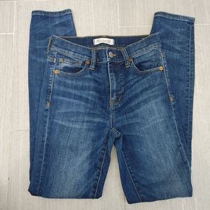 Madewell 9” High Riser Skinny Jeans Medium Wash Comfortable Everyday Sz 25